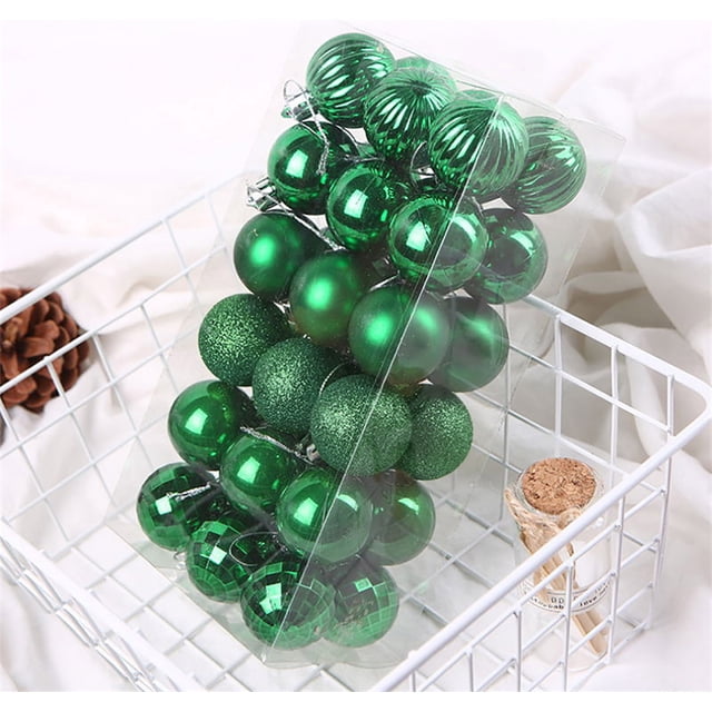 EGNMCR Christmas Ornaments 36-Pack Christmas Ball Ornaments Set, Shatterproof Christmas Bulbs, Hanging Decorations for Xmas Tree, Holiday, Party, Wedding