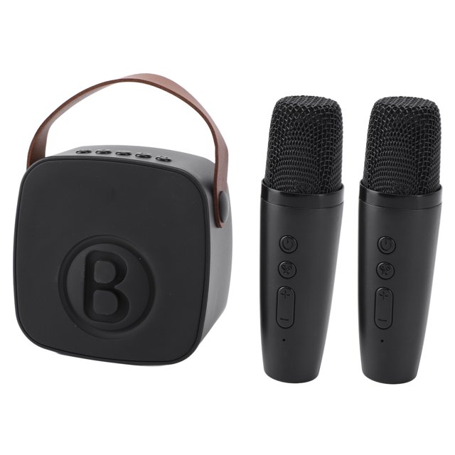 Portable Kids Karaoke Speaker Mini Machine for Baby Black, Clear Sound, Built In Microphone Connectivity for Karaoke Fun