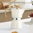 thumbnail image 3 of Moka Pot Espresso Maker Easy to Clean Stovetop Coffee Percolator Aluminum Italian Design Cuban Coffee Maker for Rich Flavor, 3 of 7