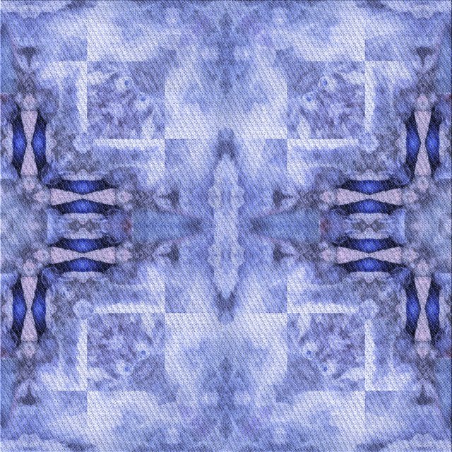 Ahgly Company Tapis d'Intérieur Lavable en Machine Carré Transitionnel Jeans Bleu, 8 Pieds Carré