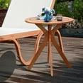thumbnail image 4 of Costway 27'' Outdoor Round Table Solid Wood Coffee Side Bistro Table, 4 of 10