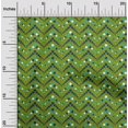 thumbnail image 1 of oneOone Cotton Poplin Forest Green Fabric Chevron Geometric Sewing Material Print Fabric By The Yard 42 Inch Wide, 1 of 4