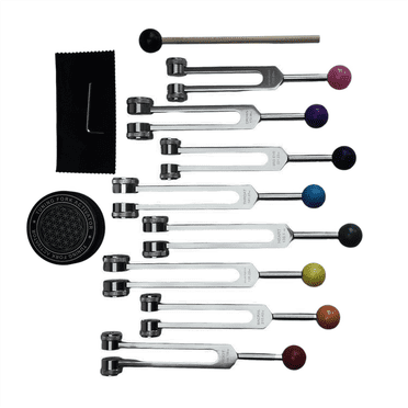 Ensemble de Fourches d'Accordage des Chakras pour la Guérison, Fourches d'Accordage avec Activateur de Fourche d'Accordage pour la Guérison, Thérapie Sonore, Garder le Corps en Place