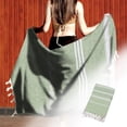 thumbnail image 5 of Serviette de Plage Turque Antiadhésive Motif Rayé Sable pour Adultes Châle de Sauna Extérieur, 5 of 5