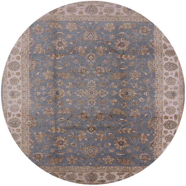Ahgly Company Tapis d'Intérieur Lavables en Machine, Ronds Industriels Modernes de la Zone de la Puce Violette, 5' Ronds