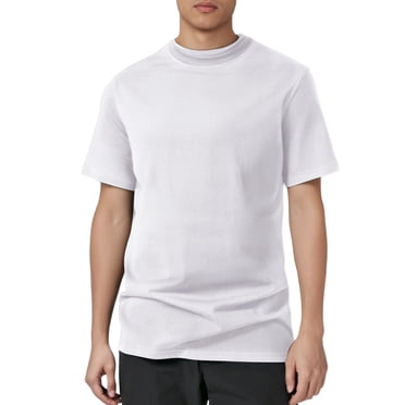 Hiiyo Men's T-Shirt Short Sleeve Crew Neck T Shirt Undershirt, White