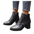 thumbnail image 4 of B91xZ Chaussures d'Automne pour Femmes Bottes à Enfiler Bottes d'Hiver Confortables,Noir 8, 4 of 5