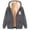 Dark Gray, variant on LOVZFMLL Winter Jackets for Women Fashionable Printed Fleece Hooded Sweatshirt Jacket