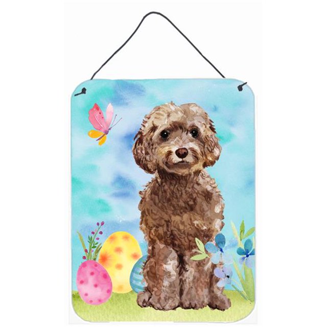 Carolines Treasures BB9619DS1216 Brown Cockapoo Easter Wall or Door Hanging Print