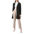 thumbnail image 4 of INSPIRE CHIC Women's Long Sleeves Button Closure Outerwear Mid Length Overcoat, 4 of 7