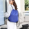 thumbnail image 3 of yeacher Royal Blue Oxford Cloth Drawstring Backpack for Gym, Travel, and Outdoor Adventures, 3 of 6