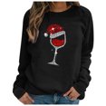 thumbnail image 2 of jsaierl Chandails de Noël pour Femmes Mignons, Chandail Décontracté Ample pour Femmes de Noël Rouge Verre à Manches Longues Chandails Amples Doux à Enfiler, 2 of 4