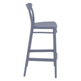 thumbnail image 4 of Compamia Cross Tabouret de Bar Contemporain en Résine pour Intérieur et Extérieur - Ensemble de 1, Gris Foncé, 4 of 5