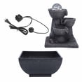 thumbnail image 2 of LED Illuminated Tabletop Waterfall Flowing Water Fountains with Ball for Home Office Feng Shui Decoration, 2 of 7