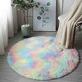 thumbnail image 2 of Circle Round Shaggy Rug Living Room Bedroom Carpet Floor Fluffy Mat Anti-Skid, 2 of 5