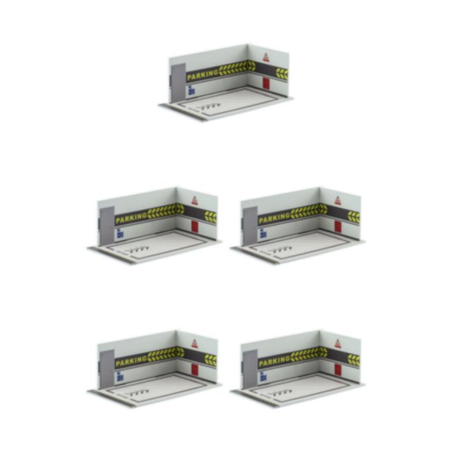 Dalazy Modèle Réduit de Voiture Garage pour Collection Diorama Arrière-Plan Époustouflant et Réaliste 32168 5Ensemble