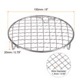 thumbnail image 2 of Unique Bargains Grille de Cuisson Ronde, Grilles en Filet pour Barbecue en Fil Croisé en Acier Inoxydable de 6 Pouces avec Pattes, 2 of 5