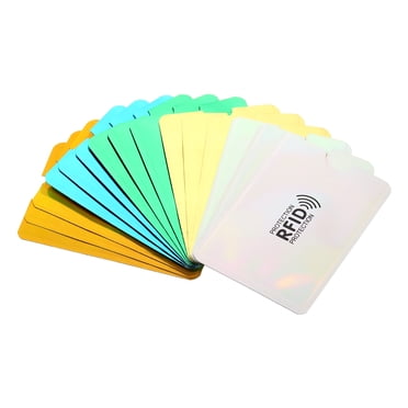 Unique Bargains RFID Blocking Sleeves Identity Theft Prevention Credit Cards Secure Protector Holders Sleeves 2Color 15Pack
