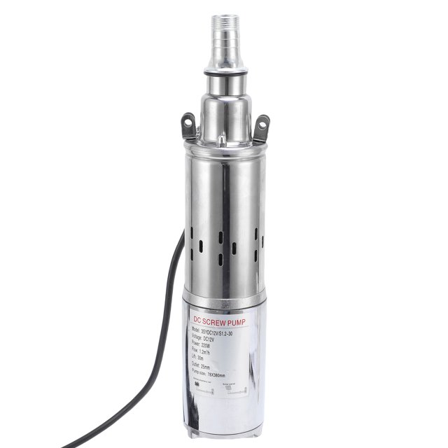 Submersible Pump Kit, Full Copper Motor Stainless Steel Casing Solar Deep Well Pump for Home Hot Tub