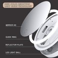 thumbnail image 2 of Lighted Makeup Mirror, Led Lights 10X Magnifying, Detachable Light Up Mirror Touch Screen Dimming 90° Rotation , with Storage Box, 2 of 7