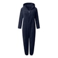 thumbnail image 4 of LSLJS Combinaison Pyjama à Capuche à Manches Longues pour Femmes, Décontractée, Chaude pour l'Hiver, Tenue de Nuit, 4 of 7
