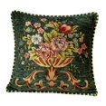thumbnail image 4 of GROWTH TANK 19x19inch Jacquard Pillow Cover Machine Wash Floral Pattern Pillowcase for Sofa, Green, 4 of 9