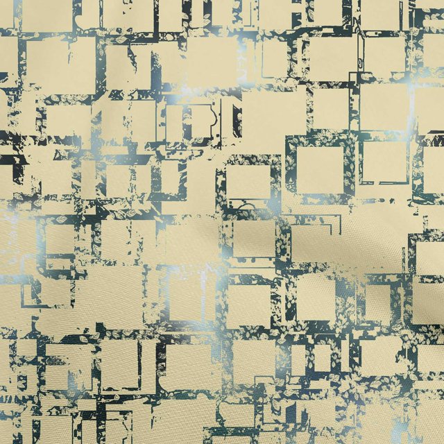 oneOone Polyester Spandex Pale Yellow Fabric Geometric Sewing Craft Projects Fabric Prints By Yard 56 Inch Wide-FT