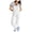 White, variant on Frostluinai Overalls for Women Straight Wide Leg Denim Overalls Sleeveless Adjustable Strap Distressed Jeans Overalls Loose Fit Overalls with Pocket