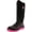 Black / Hot Pink, variant on Muck Boot Company Women's Hale Black / Chevron Knee-High Rain - 6M