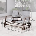 thumbnail image 3 of Outsunny Chaises connectées à l'extérieur pour deux, 3 of 10