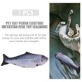 thumbnail image 3 of Quentinu USB Recharging Artificial Fish Toy Electric Fish Cat Playing Fish Toy Kitten Teaser Funny Jumping Fish Toy (Blue Salmon), 3 of 6