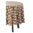 thumbnail image 3 of Vargottam Indoor/OutdoorRoundTablecloth 58 InchRoundTablecloth Imperméable à l'eau PatioTableCouleurs pour cour arrière CircularTable/Bbqs/Picnic -Light Brown, 3 of 8