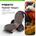 thumbnail image 2 of Presto FlipSide Belgian Waffle Maker, Ceramic Kitchen Appliance, 7 Inch, Black, 2 of 11