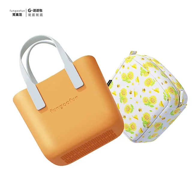FUNGOOFUN Sac de Mode pour Femme Couleurs Bonbons Sacs de Courses Imperméables Sac de Rangement EVA Sac à Main