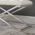 thumbnail image 3 of Imperial Capitonné Double Banc Avec Base D'Argent X (Beige), 3 of 3