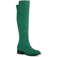 thumbnail image 1 of Unique Bargains Women's Side Zipper Chunky Heel Knee High Boot, 1 of 7