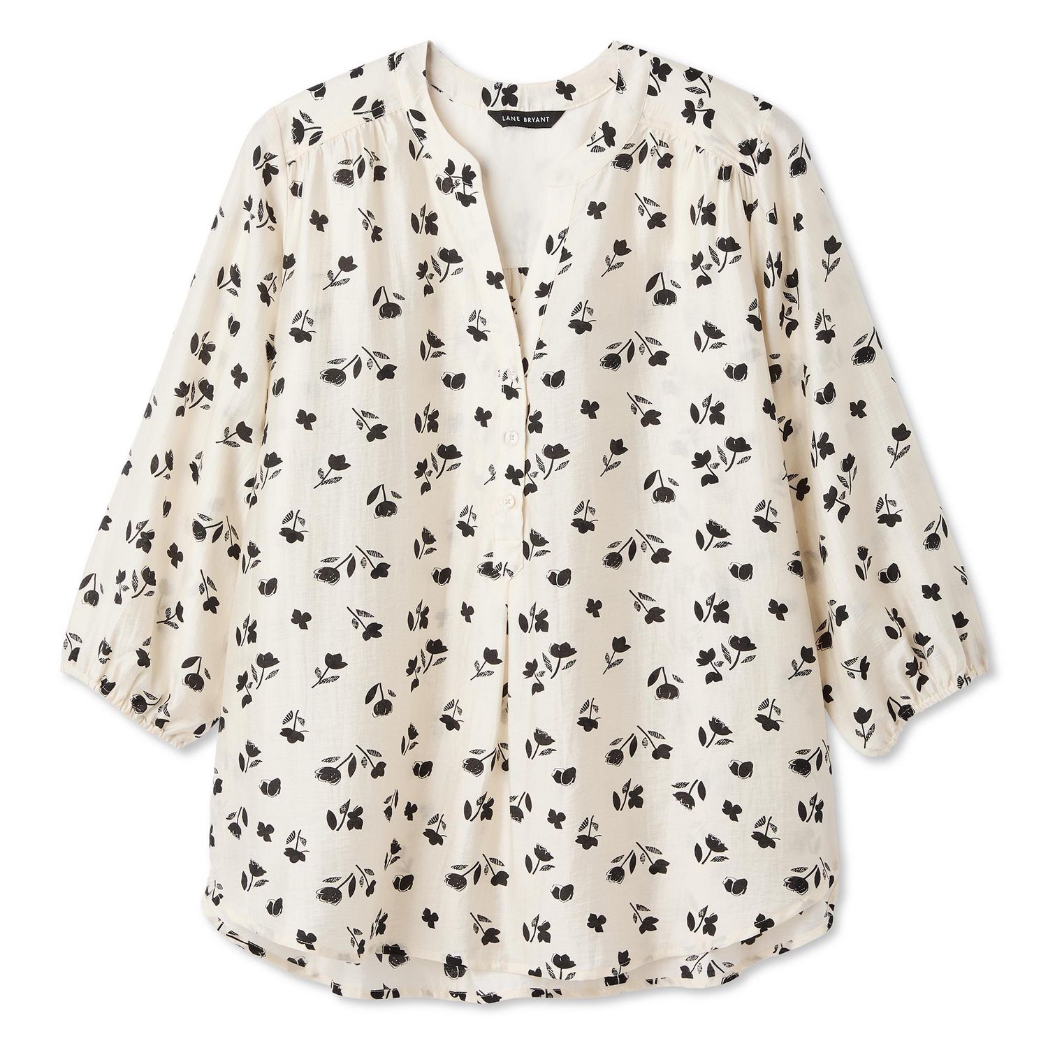 Lane Bryant Women's Plus 3/4 Sleeve Blouse