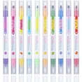 thumbnail image 2 of Ballpoint Pen 10Pcs Erasable Highlighters 10 Color Changing Highlighter Pens Double Tip Highlighters No Bleeding Highlighter Markers Smooth Writing Book Journaling for Planner Canvas Paint 10Ml Gel P, 2 of 9