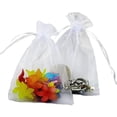 thumbnail image 3 of Sacs en Organza pour Cadeaux de Fête, Lot de 100, Blanc, 8*10 cm, 3 of 6