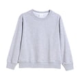 thumbnail image 3 of WUANDIXFA Chandails à Manches Longues d'Automne pour Filles Chandail à Enfiler à Manches Longues pour Filles Confortable Doux à la Mode et Décontracté Chandail à Col Rond à Manches Longues pour Filles Gris Pâle, 14-15 Ans, 3 of 5