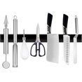 thumbnail image 1 of Matte Black Magnetic Knife Strip, High-Quality Stainless Steel Knife Rack, Strong Magnet, Lifetime Durability, For Kitchen And Home Storage, No Drilling Installation, Space-Saving Design (30X1.5X4Cm), 1 of 5