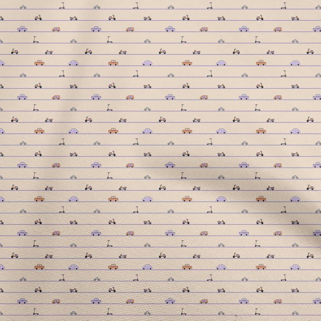 oneOone Viscose Chiffon Light Beige Fabric Transport Craft Projects Decor Fabric Printed By The Yard 42 Inch Wide