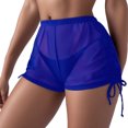 thumbnail image 1 of Kcodviy Bikini Cover Wraps Mesh Breastfeeding Bathing Suit Cover Drawstring Women Shorts Ups Side Up for Womens Suit Set Shorts Swimwear Wrap Beach Cover Ruffle Beach Up Pants Swimwears Tankinis Set, 1 of 1