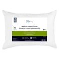 thumbnail image 1 of Mainstays Medium Support Bed Pillow, S/Q- Cotton Cover, Stomach Sleeper, 1 of 4
