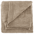 thumbnail image 1 of Bouclair Taupe Ribba Throw 50x60 in (127x152 cm), 1 of 10
