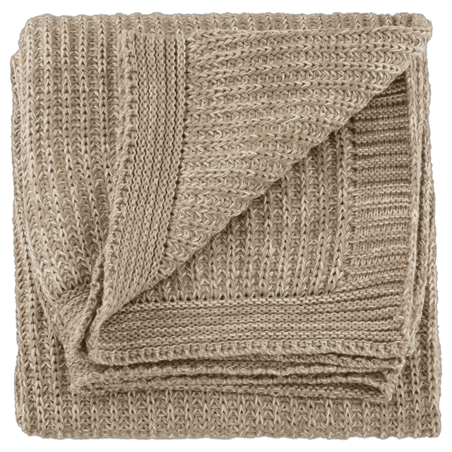 Bouclair Taupe Ribba Throw 50x60 in (127x152 cm)