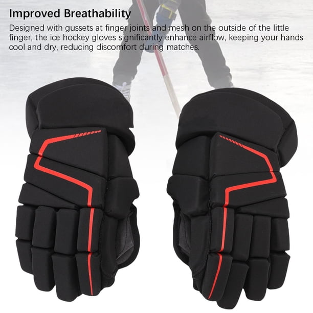 Gant De Hockey Sur Glace Vpro F35 – Taille Unique, Protection Universelle, Noir Et Gris