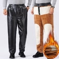 thumbnail image 2 of Men's Winter Thermal Windproof Riding Motorcycle Work Trousers Thickened Warm Loose Fit Comfortable Durable Outdoor Heavy Duty Cold Weather Pants, 2 of 3