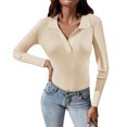thumbnail image 1 of Women Solid Color Knitted Sweater Bottoming Turtleneck Sweater Tops, 1 of 7