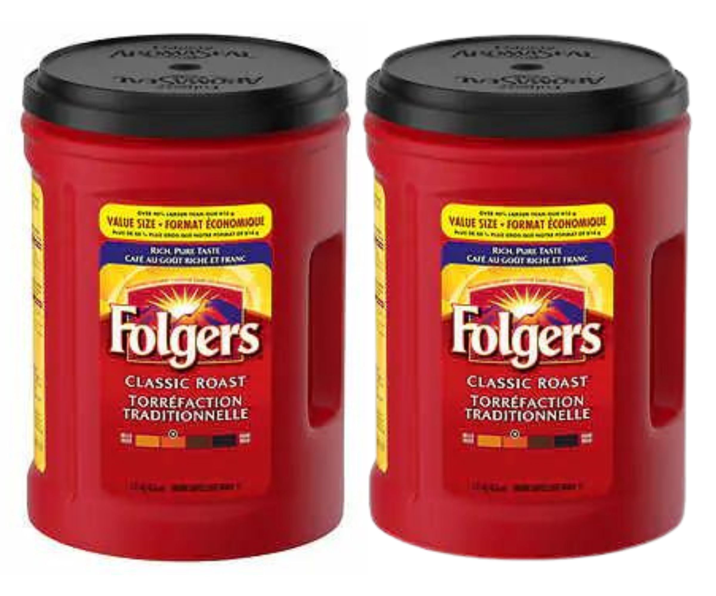 Folgers Classic Roast Ground Coffee, 1.21 kg (2 PACK)